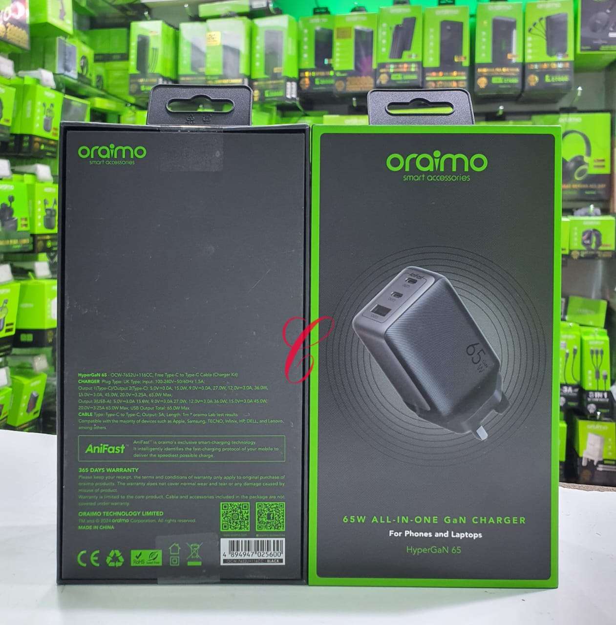 Oraimo 65W Type C Charger